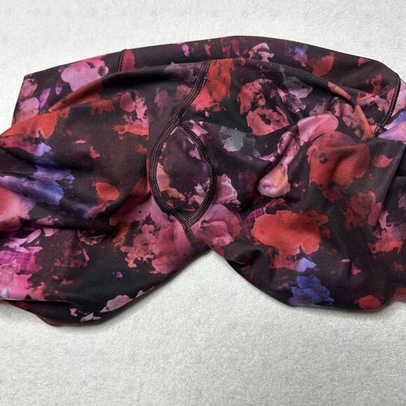 Athleta Salutation Stash Floral Leggings Medium High Rise Pockets - Picture 10 of 10